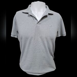 Mens Gray‎ Hollister Polo Shirt Size Small